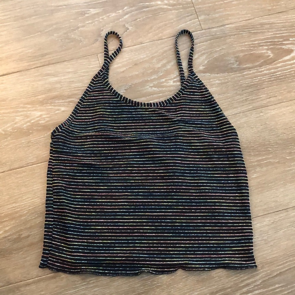 Rainbow striped tank top